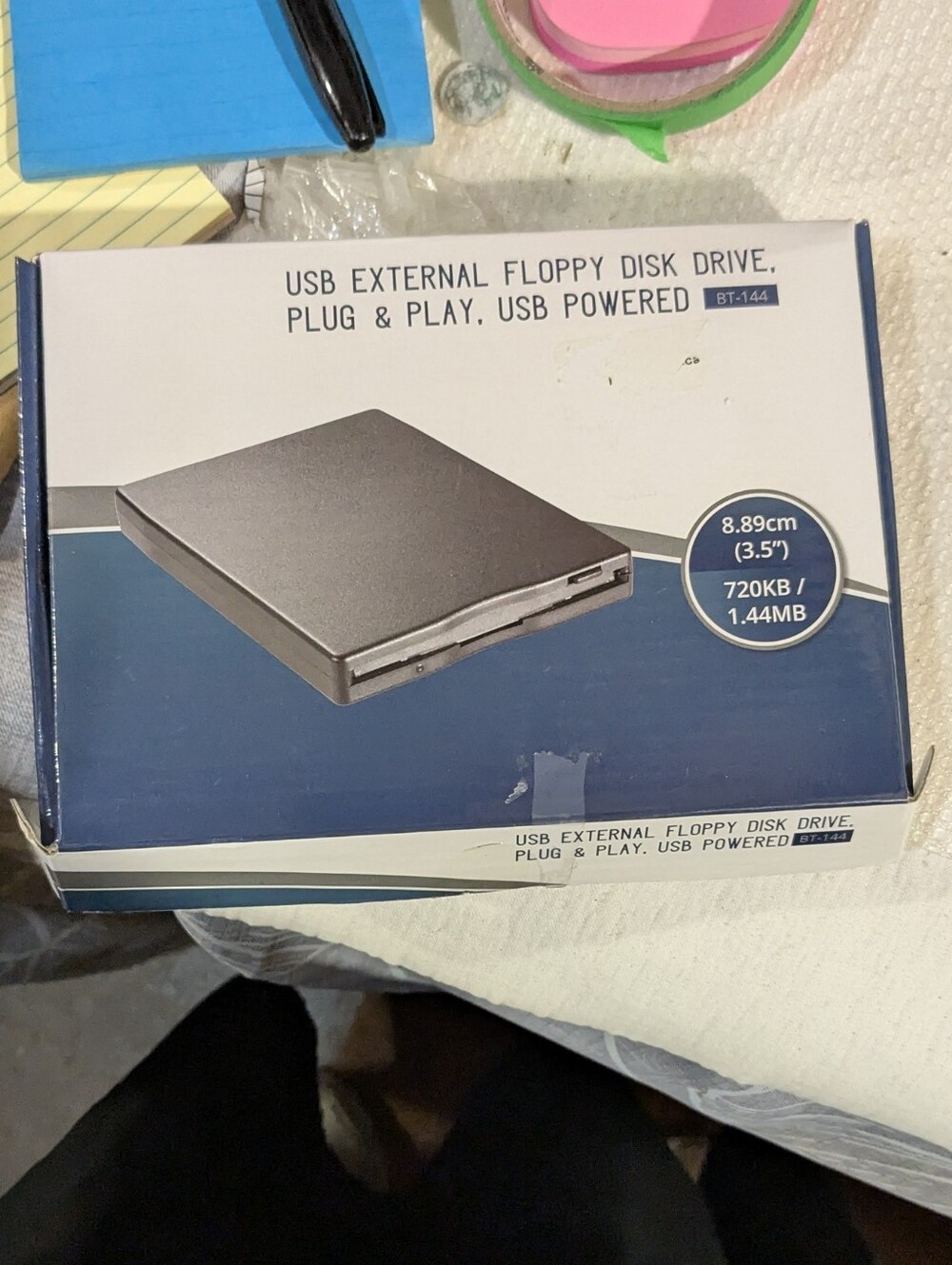 External USB Floppy Disk Drive - Black 3.5" External Storage Drive